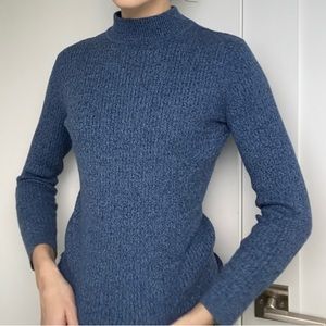Blue Turtleneck Sweater